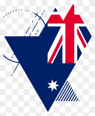 Heart Shape Australia Flag Png - Graphic Design Clipart