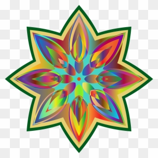 This Free Icons Png Design Of Prismatic Floral Star Clipart