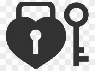 Heart Icons Lock - Lock And Key Transparent Icon Clipart