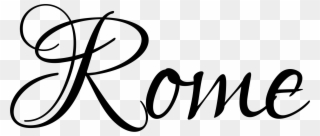 Rome - Tattoo Letter R Cursive Clipart