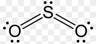 Sulfur Dioxide Ve B 2d - Sulfur Dioxide Structural Formula Clipart