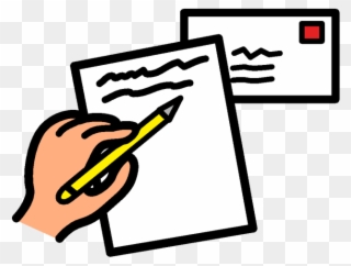 A Hand Holding A Pencil Writing On A Sheet Of Paper - Guided Reading Boardmaker Clipart