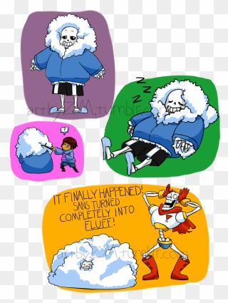 Is Sans Coat Really This Fluffy No - Cartoon Clipart