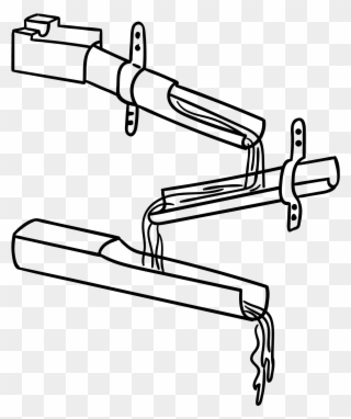 Water Play With Pipes And Guttering - Technical Drawing Clipart