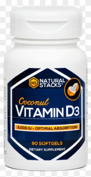 Buy Vitamin D3 5,000iu With Organic Coconut Oil Capsule - Natural Stacks Vitamin C Clipart