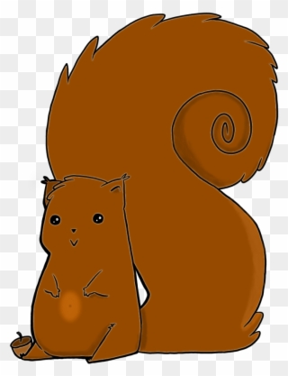 Hibernating Squirrel Clip Art - Squirrel Animated Transparent - Png Download