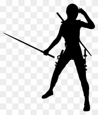 Woman Warrior Silhouette Png Clipart