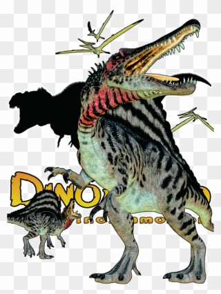 Dino Ammo Spinosaurus Full Color Short Sleeve T Shirt - Illustration Clipart