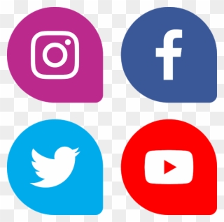 Download Bottons Facebook Instagram Twitter Youtube - Social Media Clipart