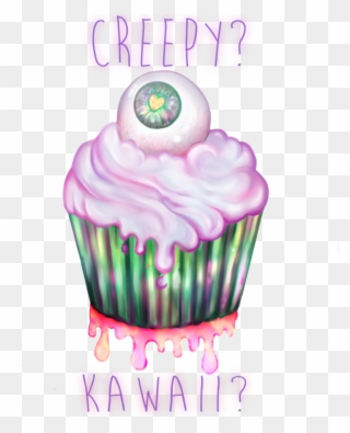 Eye Clipart Cupcake - Kawaii Creepy - Png Download