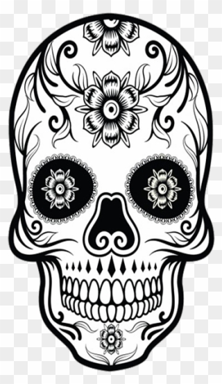 Click And Drag To Re-position The Image, If Desired - Drawing Day Of The Dead Skull Clipart