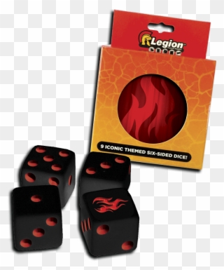 Iconic Fire D6 - Fire Dice Clipart