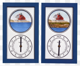 Rockland Harbor Breakwater Light - Tide Clock Clipart