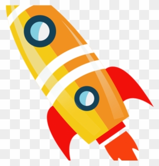 Flames Clipart Rocket Booster - Cartoon Flying Rocket Png Transparent Png