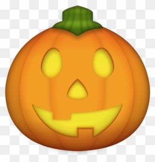 Pumpkin Emoji Png - Jack O Lantern Emoji Png Clipart