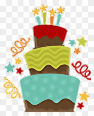 Cake Birthday Happybirthday Freebie Png - Birthday Clipart Transparent Background