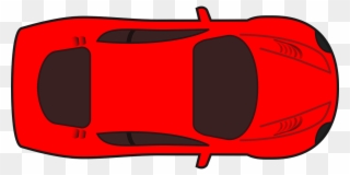 Car Red Vehicle - Car Top View Clipart - Png Download