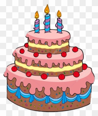 Chocolate Cake Clipart Picsart - Cartoon Birthday Cake - Png Download