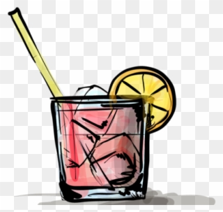 Cocktail Clipart Tipsy - Pink Gin - Png Download