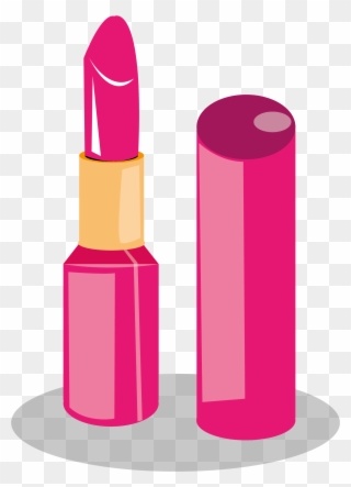 Cosmetics Transprent - Pink Lipstick Cartoon Clipart