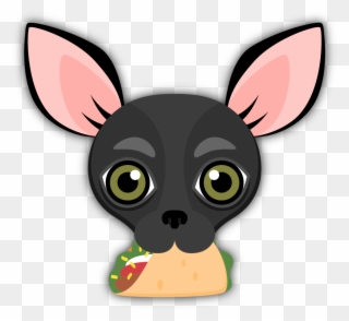 Black Chihuahua Emoji Stickers For Imessage Are You - Chihuahua Emoji Clipart