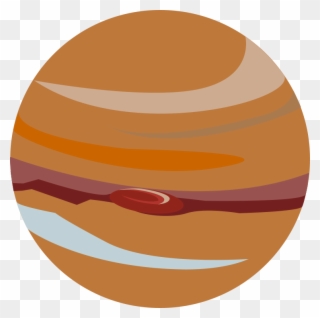 An Illustration Of Jupiter Highlighting It's Big Red - Jupiter Flat Png Clipart
