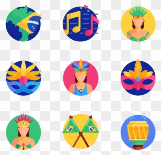 Brazilian Carnival - Woman Icon Vector Png Clipart