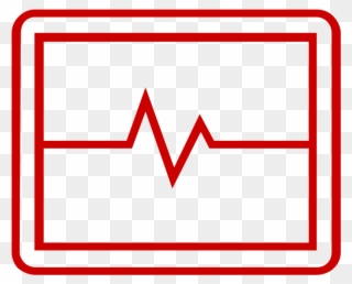 Icon Of Heart Rate Monitor Screen - Circle Clipart