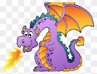 Dragon Clipart Grey - Clipart Dragon Breathing Fire - Png Download