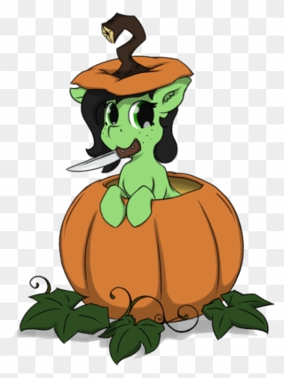 Crownhound, Female, Filly, Freckles, Halloween, Holiday, - Pumpkin Clipart
