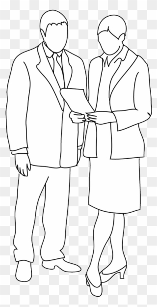 Business Man And Business Woman - Formal Wear Clipart