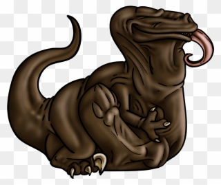Synestra The Hungry Lil' Raptor - Illustration Clipart