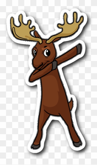 Moose Sticker For Car Bumper, Canada Animal Lover Gifts - Cartoon Clipart