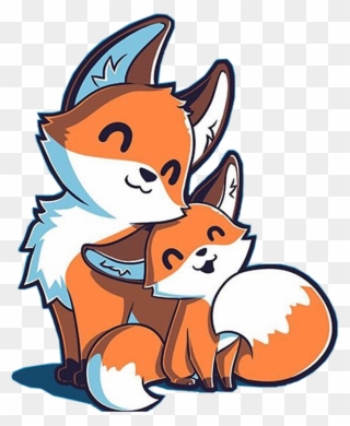 Fox Sticker - Anime Chibi Cute Fox Clipart