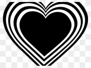 Heart Clipart Clipart Funky Heart - Love Heart Black And White - Png Download