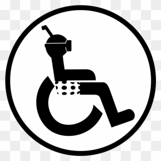 Símbolo Playa Accesible - Discapacitados En La Playa Clipart