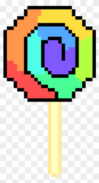 Rainbow Pop - Pixel Art Cute Ghost Clipart