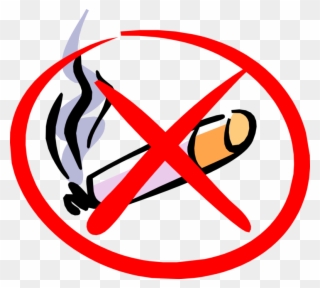 Vector Illustration Of No Smoking Or Tobacco Cigarette - Larangan Di Dalam Kelas Clipart