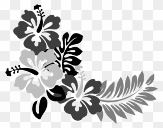 Clipart Images In Png - Hawaiian Flowers Clip Art Black And White Transparent Png