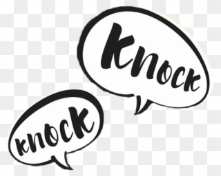 Knockknock Sticker - Calligraphy Clipart