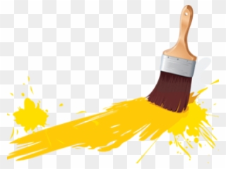 Paint Brush Clipart Painting Building - Paint And Brush Png Transparent Png