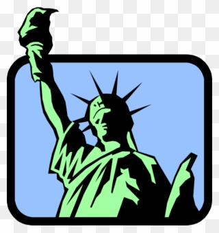 Vector Illustration Of Statue Of Liberty Colossal Neoclassical - Us History Clipart
