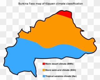 Burkina Faso Map Of Köppen Climate Classification - Burkina Faso Religion Map Clipart