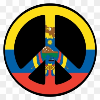 Ecuador Peace Symbol Flag 4 Scallywag Peacesymbol - Ecuador Clipart