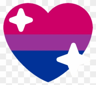 Heart Sparkles Bisexual - Bi Heart Emoji Discord Clipart