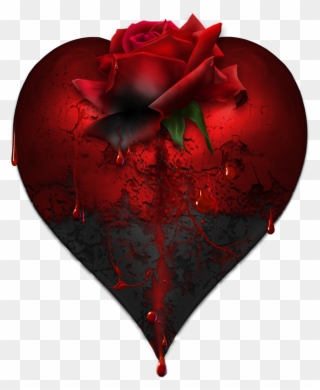 Heart Rose Png Picture - Bloody Heart And Roses Clipart