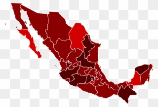 Open - Transparent Mexico Map Black Clipart