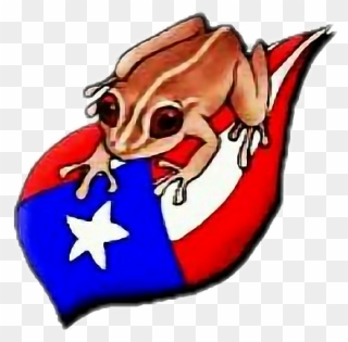 Puertorico Sticker - Coqui Puerto Rico Flag Clipart