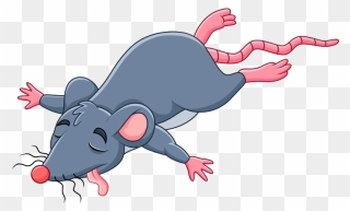 Dead Rat - Dead Mouse Cartoon Clipart