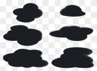 Dark Clouds Clipart Black And White - Png Download